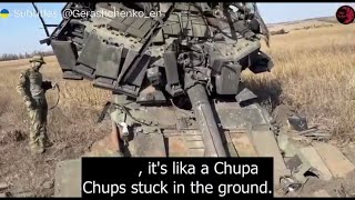 Russians Mock a Destroyed Tank with Bricks as Armour Before Realizing It’s a Russian T90 [upl. by Ellehcin]