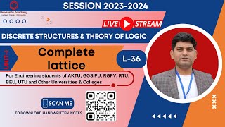 DSTL36 Complete Lattices  Types of Lattice  Discrete Structures [upl. by Ellemaj]