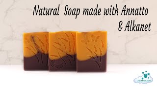 Making soap with Annatto and Alkanet Cold process soap making [upl. by Atnaloj817]