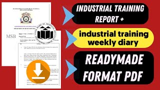 how to write Industrial training report industrial training diary   msbte [upl. by Annavoeg]