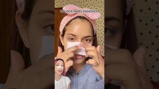 Quitando los puntos negros de la nariz con huevo pt 2 😯 tips skincare viralvideo [upl. by Spatola45]