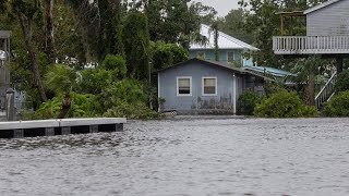 Debby brings heavy rain flash flooding to parts of Florida causes travel delays [upl. by Nathanil566]