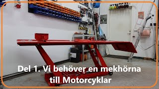 Vi röjer i garaget och bygger en mekplats för motorcyklar del 1 [upl. by Ahsilyt]