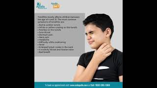 What is Tonsillitis What are its causes amp symptoms  Apollo Hospitals [upl. by Schuyler]