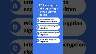 PGP encrypts data by using a block cipher called [upl. by Lertnek]