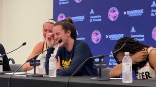 Caitlin Clark Kelsey Mitchell Lexie Hull Postgame 8480 win over Connecticut Sun [upl. by Markland]