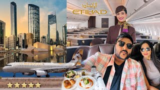 Flying Luxurious Etihad Airways  Dubai to Kolkata World’s Best Airline Unlimited food amp Beverages [upl. by Myranda]