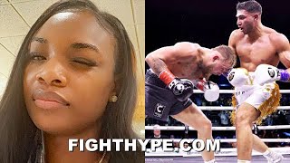 CLARESSA SHIELDS REACTS TO JAKE PAUL LOSING TO TOMMY FURY KEEPS IT CLASSY IN quotSTUPID FUNNYquot MESSAGE [upl. by Largent110]