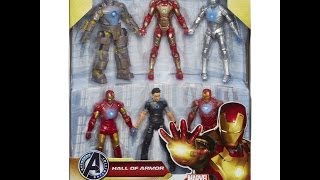 Hasbro Iron Man 3 Marvel Hall of Armor Collection HD Action Figure Review  wwwTekSushicom [upl. by Ogires]