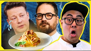 Italian Chef SCHOOLS Jamie Oliver on Pasta CARBONARA  Pro Chef Reacts [upl. by Dick]