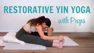 Restorative Yin Yoga With Props  40 Min Tension Release amp Deep Relaxation [upl. by Ennovoj]