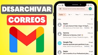 Cómo Desarchivar Correos Electrónicos en Gmail en Android [upl. by Airdnekal481]