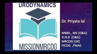 Session on Urodynamics for MRCOG part 2 amp 3 by Dr Priyata Lal [upl. by Warthman]