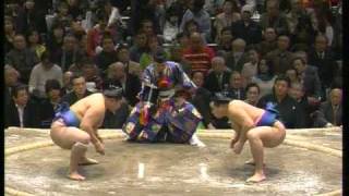 Tokyo Day15 24Jan2010 Tamawashi Vs Kakuryū 玉鷲 Vs 鶴竜 Hatsu Basho [upl. by Dranyer]