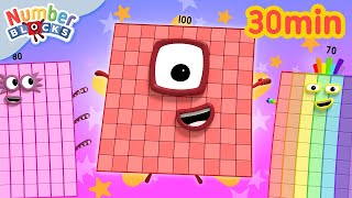 Counting Level 4  Numberblocks 30 Minute Compilation  Counting to 1000000 [upl. by Joelle]