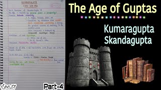 Kumaragupta Skandagupta  The Gupta Dynasty  Ancient History  Lec51  An Aspirant [upl. by Renwick551]