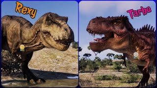 JP Rexy VS CC Tarbosaurus JWE2 [upl. by Ellener77]