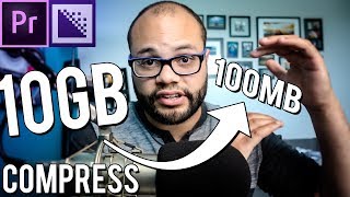 How To Compress  Downsize Video File Size Premiere Pro [upl. by Ahusoj]