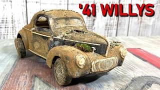 Restoration 1941 Willys Coupe Abandoned Classic Car [upl. by Coriss783]