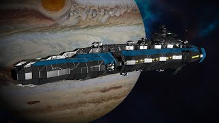 OIE Exeter Class Destroyer  Space Engineers Ship Review [upl. by Tilda]