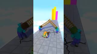 Ladder Run Alex VS Steve VS Zombie Funny Animation [upl. by Anjela]