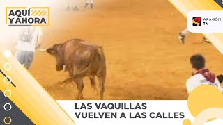 Las vaquillas vuelven a las calles en Zaragoza [upl. by Nodlehs]