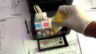 how to refill ink in epson l110 l210 l300 l355 l550 l800 l1300 l1800 epson murekkep dolumu [upl. by Nosac]