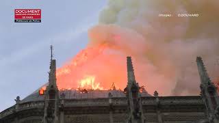 Pożar katedry Notre Dame Wideo strażaków [upl. by Idnir]