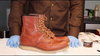 Conditioning the Red Wing 2940 amp How I Condition Leather Laces [upl. by Enirroc]