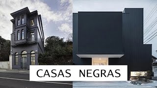 35 Casas de color Negro Hermosas Rusticas y Elegantes Perfectas  DECORACIÓN DESING [upl. by Annovad80]