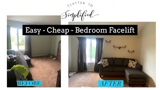 Cluttered to Simplified  Cheap amp Easy Bedroom Facelift and Style [upl. by Metzgar]