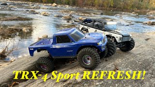 HobbyWing Fusion SE 1200  Smooth as butter in the Traxxas TRX4 Sport  RC Crawler Trail Ride [upl. by Aisa]