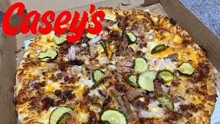 Casey’s BBQ Pulled Pork Pizza Review [upl. by Adur]