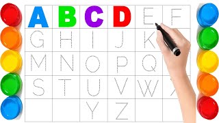 Abc Dotted Tracing English Alphabet Writing Preschool learning kidssong toddlers alphabets 80 [upl. by Eolc]