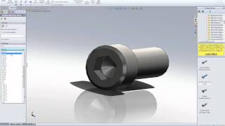 Solidworks  how to generate a screw with the toolbox [upl. by Aggappe]