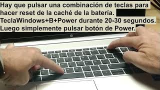 Portatil HP no arranca resetear la caché de la batería [upl. by Leod]