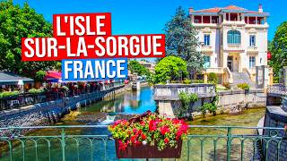 LISLESURLASORGUE  FRANCE Visit of the Venice of Provence in 4K [upl. by Jansson]