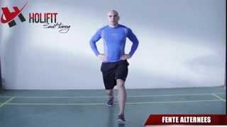 exercice fitness  fentes alternées [upl. by Southard871]