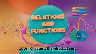 Solve Relations amp Functions Fast 10th Math Chapter 11 Sum 1 Explained [upl. by Raskin]