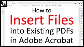 How to Insert Files into Existing PDFs in Adobe Acrobat PC amp Mac [upl. by Eisdnil]