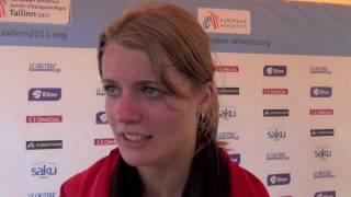 Dafne Schippers NED after winning gold in heptathlon [upl. by Brody271]