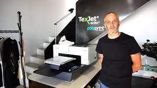 Impresora DTG  TexJet Echo2 de Polyprint [upl. by Barron159]