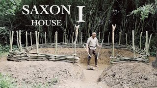 Building an AngloSaxon Pit House with Hand Tools  Part I  Medieval Primitive Bushcraft Shelter [upl. by Navaj349]