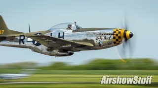 P51 Mustang Low Flybys Gathering of Warbirds 2017 [upl. by Wain]