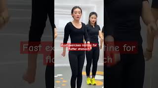 Fast exercises routine for flatter stomach flatbelly bellyfatexercise burnbellyfat [upl. by Notlit547]