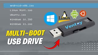 Create a MultiOS Bootable USB Drive  Boot Multiple ISO Files from One USB [upl. by Nerrak]