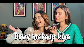 Fatima model ny makeup karty hwy Bohat tang kiya Dewy makeup tutorial Hira Faisal Sistrology480 [upl. by Akkina]