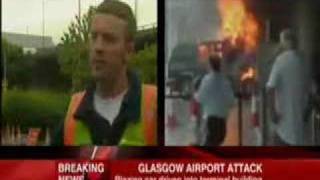 Worker hero on BBC News 24 after Glasgow Airport Attack [upl. by Lerak]