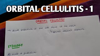 Orbital Cellulitis 1  Ophthal [upl. by Gerrie]