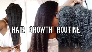 HAIR GROWTH ROUTINE  PROTECTIVE STYLE HAIR GROWTH CHALLENGE  PROTECTIVE STYLE TAKEDOWN PREP [upl. by Sivel]